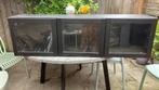 Ikea billy vitrinekast zwart glass, Ophalen, Met deur(en), 100 tot 150 cm, Ikea