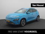 Hyundai Kona EV Comfort 64 kWh | Navigatie | Stoelverwarming, Auto's, Hyundai, Stof, Gebruikt, Blauw, 204 pk