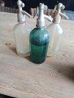 3 oude spuitwater flessen, Huis en Inrichting, Woonaccessoires | Stolpen, Ophalen, Gebruikt