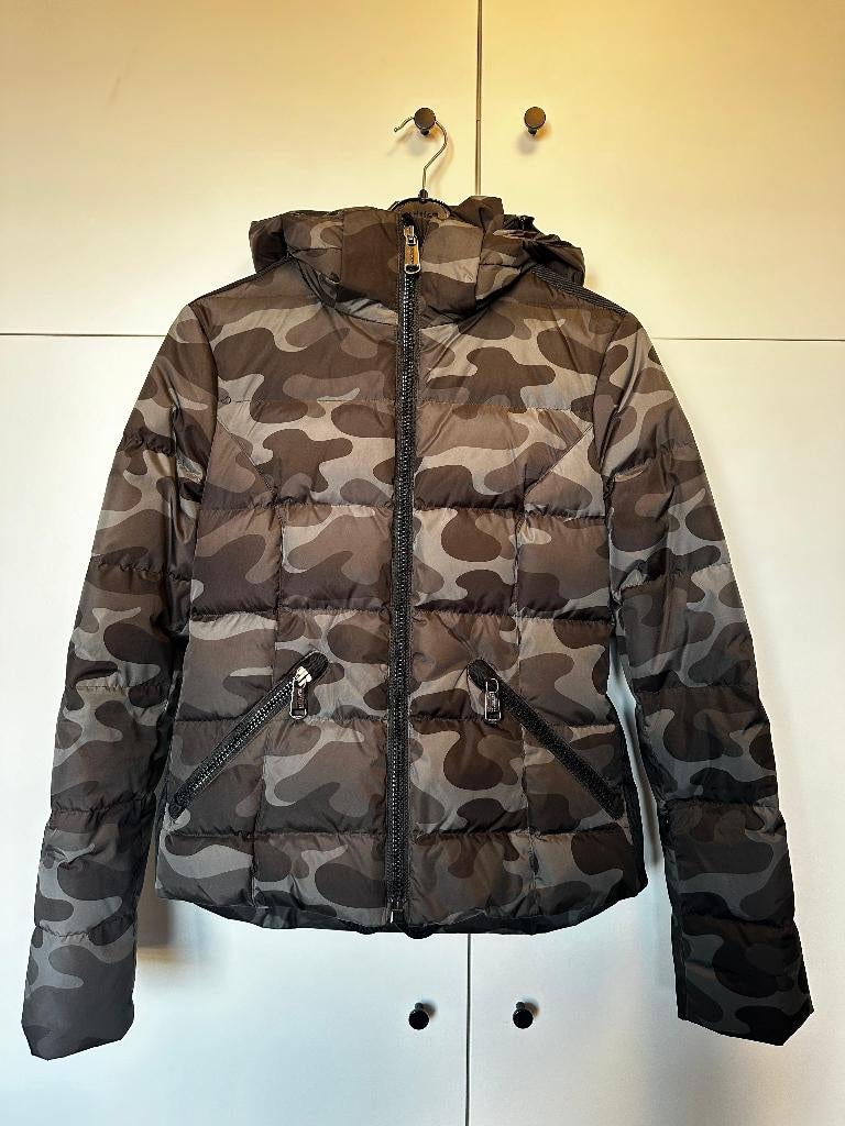 Goldbergh Skijas Grijs/Zwart Camouflage Maat 36, Ophalen of Verzenden, Zo goed als nieuw, Jack, Maat 36 (S)