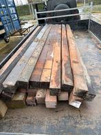 Azobe Palen 10x10cm - 300cm lang, Ophalen, Gebruikt, 250 tot 300 cm, 50 mm of meer