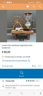 Taxidermie muis op Londen eye beeldje, Ophalen of Verzenden, Zo goed als nieuw, Hond of Kat, Opgezet dier