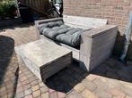 Steigerhouten Tuinbank met Tafel, Tuin en Terras, Tuinsets en Loungesets, Gebruikt, Steigerhout, Ophalen, 2 zitplaatsen