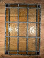 Antiek Glas-in-lood raam, 100 jaar oud, Doe-het-zelf en Verbouw, Glas en Ramen, Ophalen, Gebruikt, Minder dan 80 cm, Gevelraam of Ruit