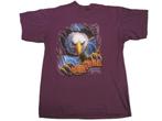 Vintage American Biker eggplant/maroon t-shirt BORN WILD Eag, Ophalen, Info@taurusvintage.nl, 3D EMBLEM, Overige kleuren