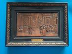 2x 19e eeuw bronzen/ koper relief schilderijen Frankrijk, Ophalen of Verzenden
