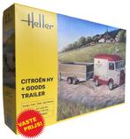 Citroen HY + Goods Trailer (Heller 50331) 1/24, Auto, Groter dan 1:32, Nieuw, Ophalen of Verzenden