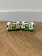 ZGAN 2x groen Brio houten trein tram engine wagon 33731 set, Ophalen of Verzenden, Zo goed als nieuw