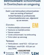 Betrouwbare schoonmaak in Doetinchem en omgeving, Vacatures, Vacatures | Logistiek, Inkoop en Transport, Vanaf 10 jaar, Overige vormen