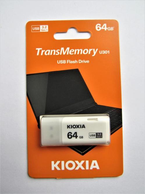 Kioxia (Toshiba) TransMemory USB 3.2 stick 64GB nieuw, Computers en Software, USB Sticks, Nieuw, 64 GB, Ophalen of Verzenden