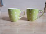 2 Koffie koppen mokken met polkadot stippen print, Huis en Inrichting, Keuken | Servies, Ophalen of Verzenden, Zo goed als nieuw