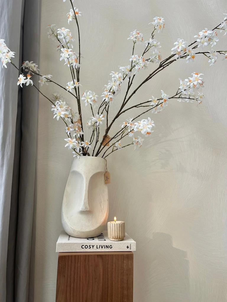 Face vaas white, Huis en Inrichting, Overige materialen, Wit, Nieuw, Ophalen of Verzenden