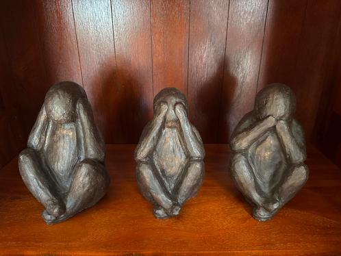 3 Boeddhabeelden - Horen, Zien en Zwijgen, Huis en Inrichting, Woonaccessoires | Boeddhabeelden, Zo goed als nieuw, Ophalen