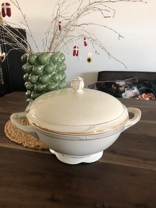 💝 Vintage ZEH SCHERZER ELITE terrine soepterrine goud, Antiek en Kunst, Antiek | Schalen, Ophalen of Verzenden