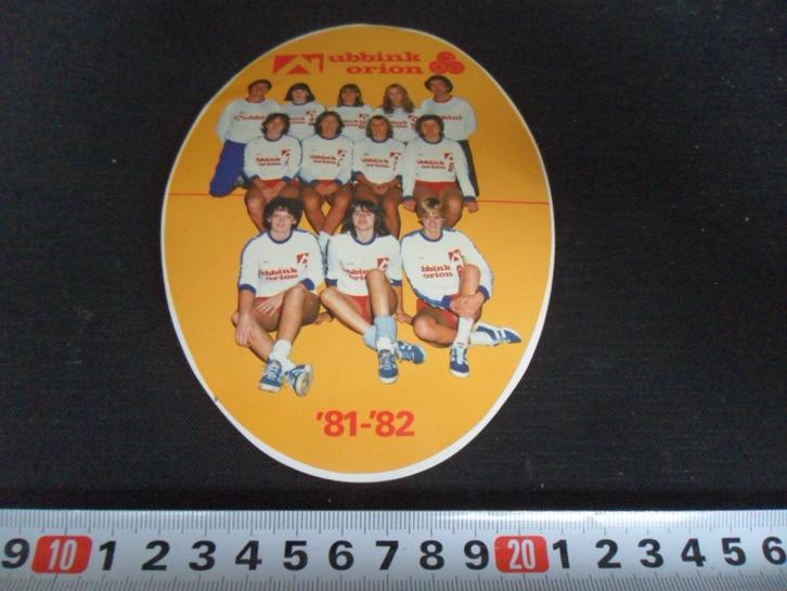 sticker ubbink orion 1981/1982 dames volleybal, Verzamelen, Stickers, Zo goed als nieuw, Ophalen