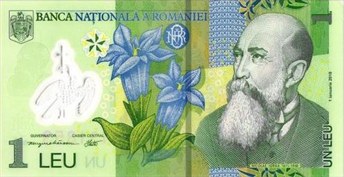 Roemenië bankbiljet 1 Leu 2023 Polymeer, Pick 117o UNC, Postzegels en Munten, Bankbiljetten | Europa | Niet-Eurobiljetten, Los biljet