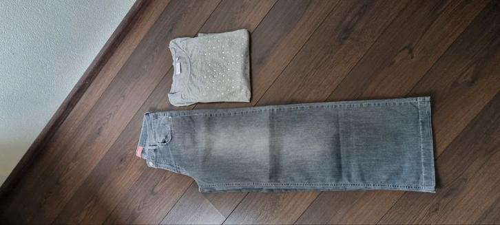 Nieuwe broek ,en nieuwe top!, Kleding | Dames, Broeken en Pantalons, Nieuw, Maat 42/44 (L), Grijs, Lang, Ophalen of Verzenden