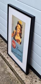 Coca Cola poster, authentieke herdruk van de oorlogsposter., Verzamelen, Ophalen, Reclamebord, Gebruikt, .