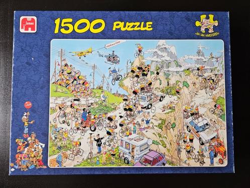 Jan van Haasteren Tour de France 1500 stukjes, Hobby en Vrije tijd, Denksport en Puzzels, Gebruikt, Legpuzzel, 500 t/m 1500 stukjes
