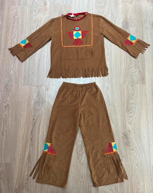 Party Lits Carnaval Indianen pak/kostuum maat 128, Kinderen en Baby's, Carnavalskleding en Verkleedspullen, Zo goed als nieuw