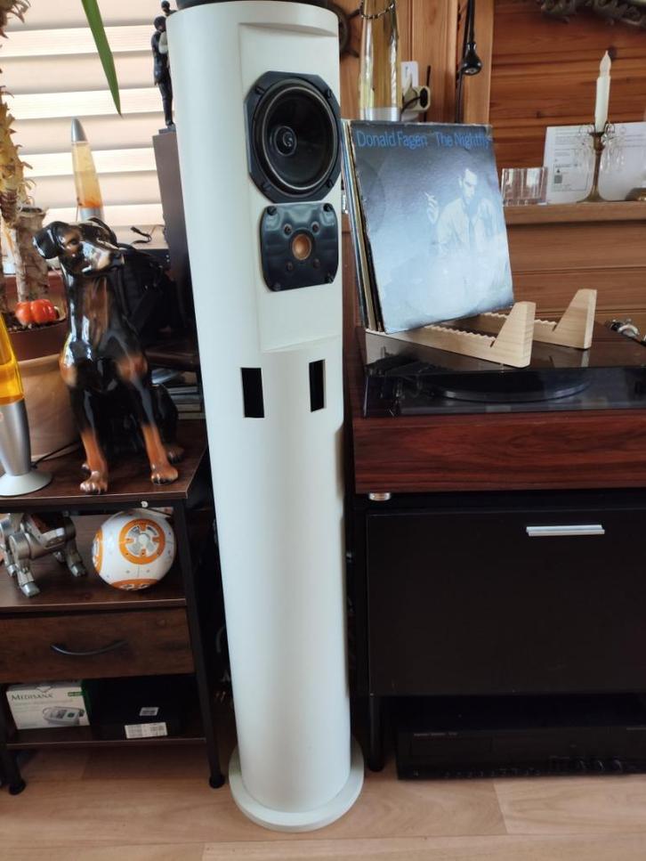 Buis luidsprekers Ypsilon L-50-S Transmissielijn, Audio, Tv en Foto, Luidsprekers, Zo goed als nieuw, Front, Rear of Stereo speakers