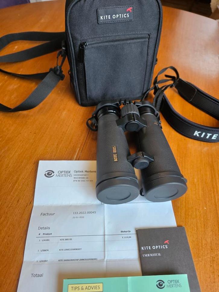 Kite Ibis 12x50 ED Verrekijker - Top klasse optiek, Audio, Tv en Foto, Optische apparatuur | Verrekijkers, Zo goed als nieuw, Dakkant (recht)