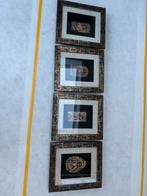 4 schilderijtjes (india buddha art) 34x39cm, Ophalen