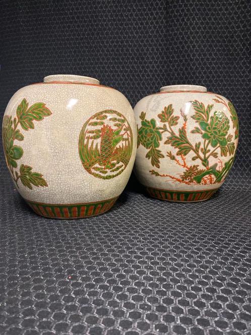 Antieke Chinese Gemberpotten Set, Antiek en Kunst, Antiek | Vazen, Ophalen of Verzenden