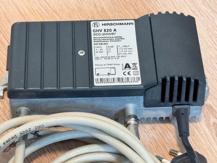 Hirschmann GHV 820 A Eco Power Antenne Versterker, Audio, Tv en Foto, Televisie-accessoires, Gebruikt, Ophalen of Verzenden