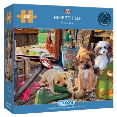 Gibsons - Here to Help - 500 stukjes, Hobby en Vrije tijd, Denksport en Puzzels, Nieuw, Legpuzzel, 500 t/m 1500 stukjes, Ophalen of Verzenden