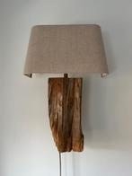 Houten wandlamp landelijk stoer met kap, Ophalen, Gebruikt, Metaal, Stoer landelijk