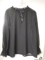 Zwarte doorschijnende blouse ms mode reab, Kleding | Dames, Blouses en Tunieken, Gedragen, Ophalen of Verzenden, Zwart