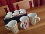 Set van 9 koffiemokken., Ophalen of Verzenden, Gebruikt, Aardewerk, Overige stijlen