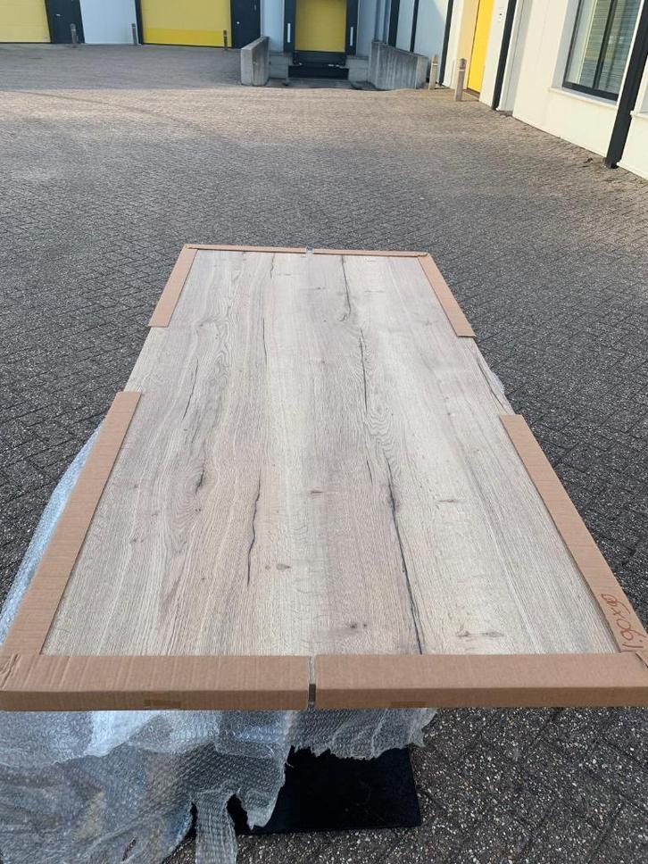 Naturel Eiken Tafelblad - 190x90cm, Huis en Inrichting, Tafels | Eettafels, Gebruikt, 50 tot 100 cm, 150 tot 200 cm, Vijf personen of meer