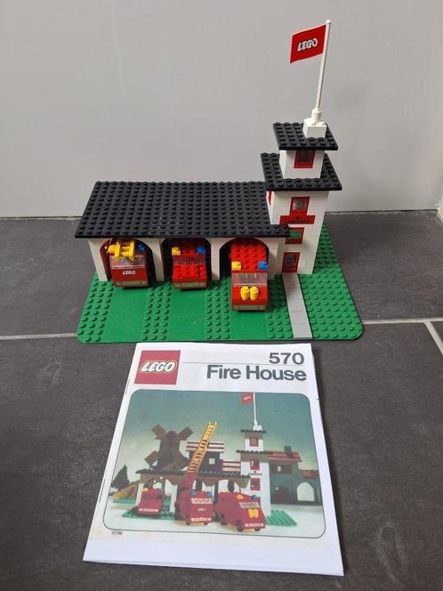 LEGO 570 - Brandweerkazerne, Kinderen en Baby's, Speelgoed | Duplo en Lego, Zo goed als nieuw, Lego, Complete set, Verzenden
