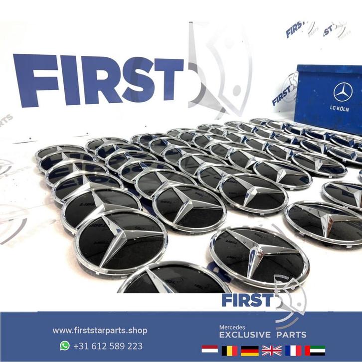Mercedes AMG STER LOGO GLANS CHROOM W176 W177 W205 W117 W118, Auto-onderdelen, Carrosserie en Plaatwerk, Mercedes-Benz, Gebruikt