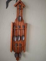 Houten Tinnen Lepelrek voor 6 Lepels, Antiek en Kunst, Antiek | Tin, Ophalen of Verzenden