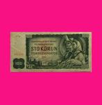 100 kronen Tsjecho-Slovakije 1961, Postzegels en Munten, Bankbiljetten | Europa | Niet-Eurobiljetten, Ophalen of Verzenden