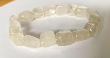 Mooie armband met grote freeform bergkristal edelstenen beschikbaar voor biedingen