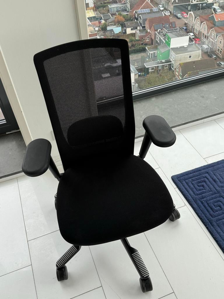 HÅG Futu Mesh 1100-S Ergonomische Bureaustoel Zwart, Huis en Inrichting, Bureaustoelen, Gebruikt, Zwart, Ophalen of Verzenden