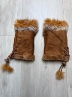 Vingerloze Warme Handschoenen met Bont, Ophalen of Verzenden, Zo goed als nieuw, Handschoenen