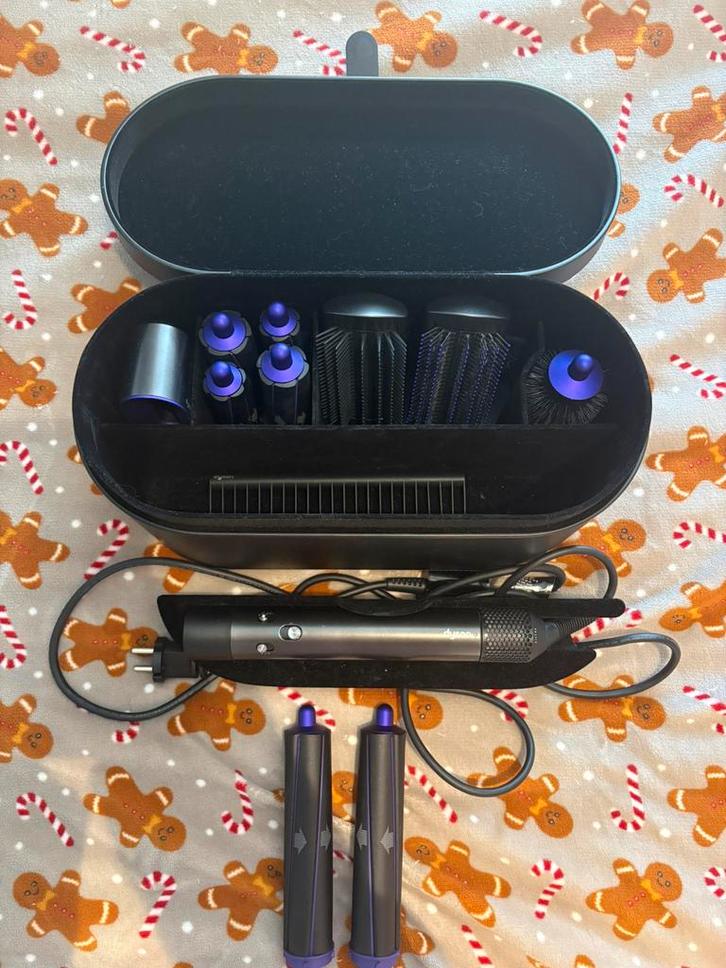 Dyson Airwrap Complete Long Purple, Sieraden, Tassen en Uiterlijk, Uiterlijk | Haarverzorging, Zo goed als nieuw, Föhn of Haardroger
