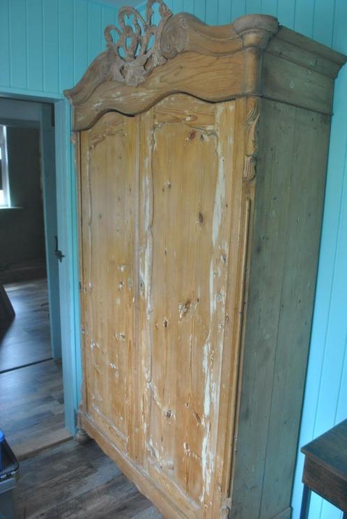 Kast, linnenkast, antiek, 1921, Delfzijl meubelmakerij, Antiek en Kunst, Antiek | Meubels | Kasten, Ophalen