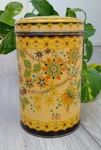 vintage gebloemde  thee blik, Ophalen of Verzenden, Gebruikt, Thee