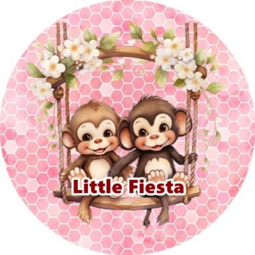 LF3930 ouwel aapjes 20x4,7cm eetbare cupcake rondjes vers, Hobby en Vrije tijd, Taarten en Cupcakes maken, Nieuw, Versiering, Cupcakes