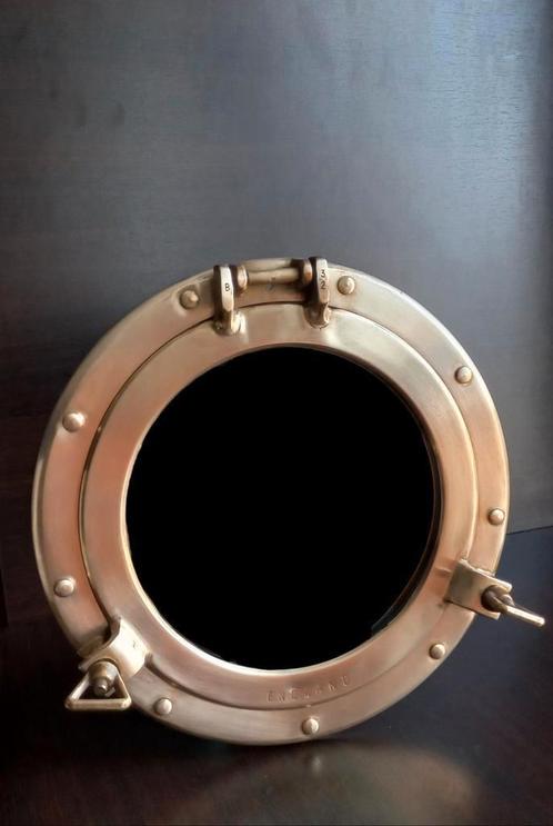 Oude Patrijspoort met spiegel - ENGLAND-B 32 Diameter 30 cm, Watersport en Boten, Bootonderdelen, Gebruikt, Overige typen, Zeilboot of Motorboot