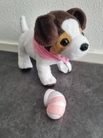 Knuffel hond die kan blaffen met zeer pootje, Ophalen of Verzenden, Zo goed als nieuw, Hond