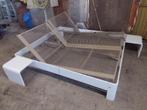 Auping Auronde 1000 wit gasveer met aanhaaktafels 180 x 200, Wit, Tweepersoons, Ophalen of Verzenden, Modern klassiek retro design