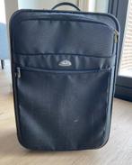 Zwarte middelgrote koffer, 35 tot 45 cm, Zacht kunststof, Gebruikt, Uitschuifbare handgreep