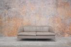 ZGANieuw Natuzzi tweezits designbank combi leer + stof, Natuzzi, Metaal, Design, 150 tot 200 cm